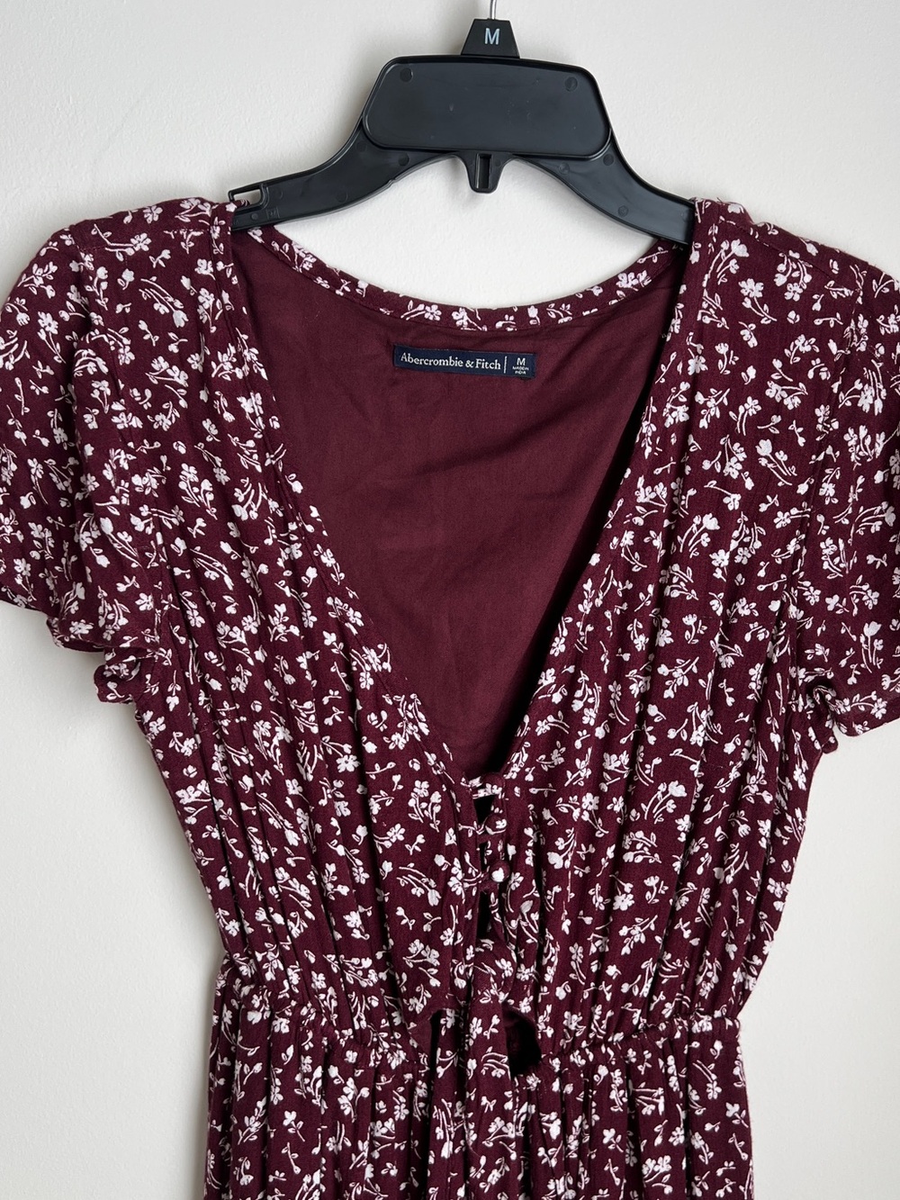 Abercrombie & Fitch Women's Maroon Floral Midi Dress